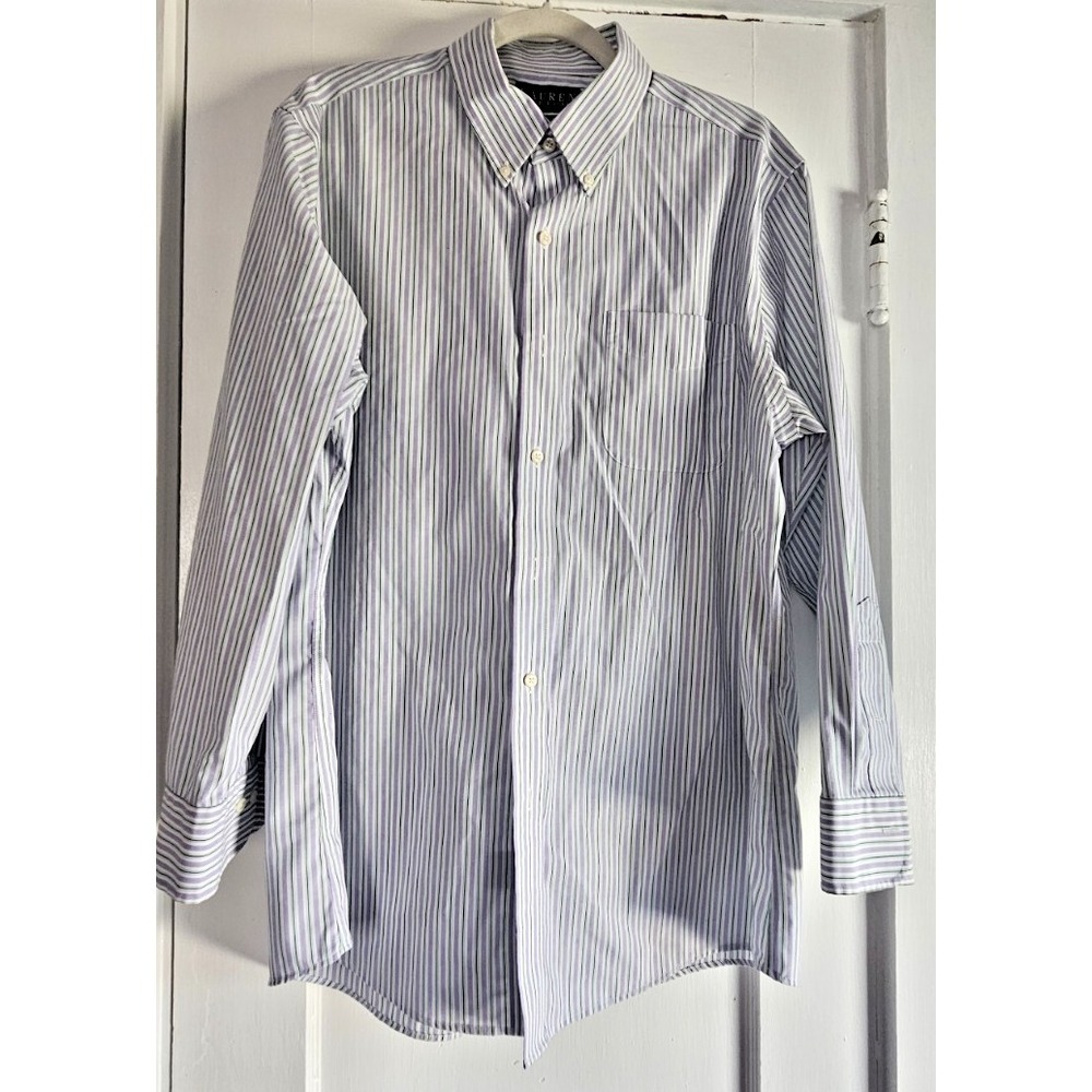 Ralph Lauren Slim Fit non iron Mens 16.5/32-33 cotton striped button down shirt